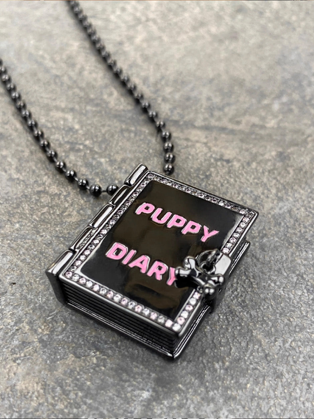 MUKTANK X WHITEHOLE Small Dog Diary Box Unique Necklace