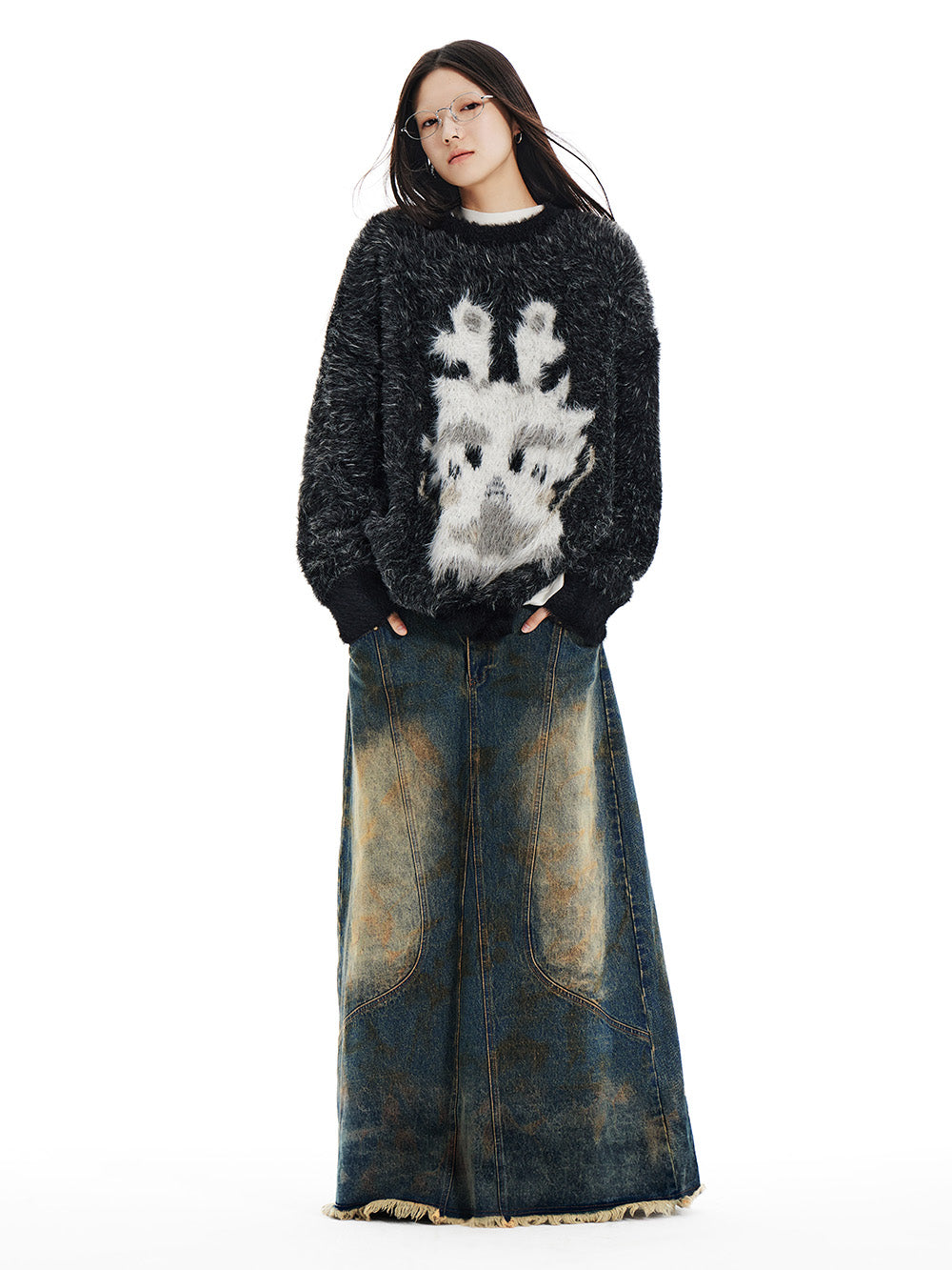 MUKTANK x WESAME LAB New Year Cute Dragon Head Loose Sweater