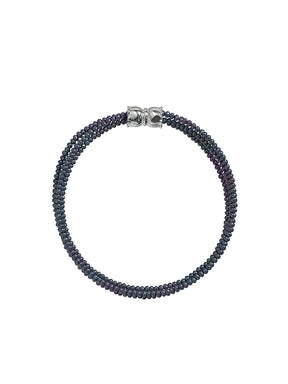 MUKTANK x PEARLONA DANGEROUS GARDEN-GHOST FACE LILY Magnetic Stone Bracelet