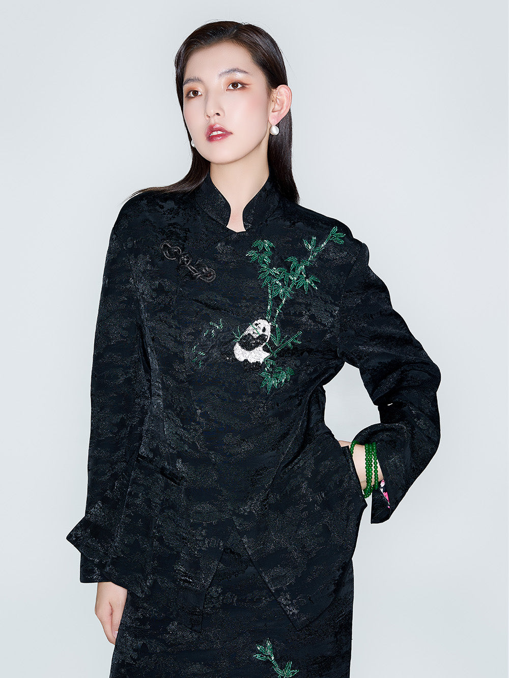 トップス Hai Tang MUKZIN Linglong Asymmetric Neo-Chinese Style Tang Jacket
