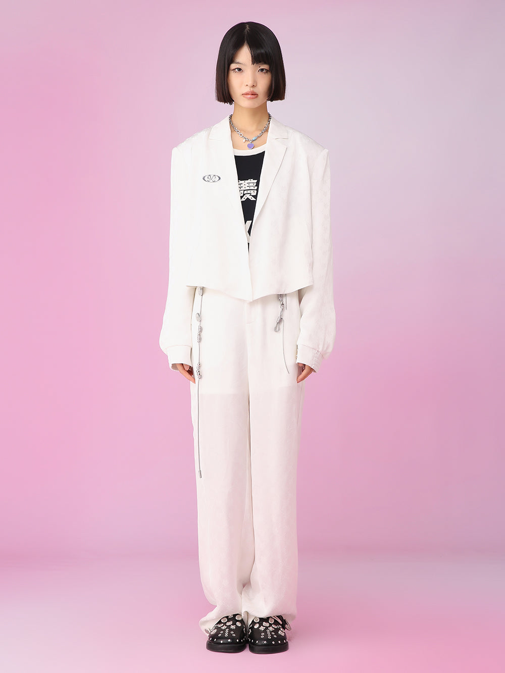 MUKZIN  White Simple Temperament Charming All-Match Suit