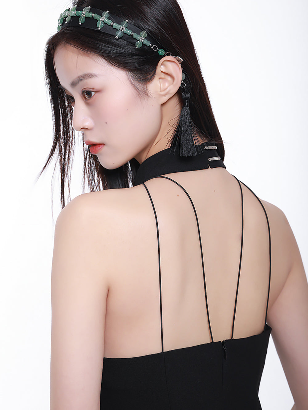 MUKTANK×CUUDICLAB Modified Qipao Backless Dress Cheongsam
