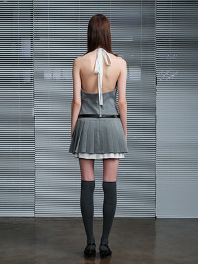 MUKTANK x MODULER Gray Vest Dress