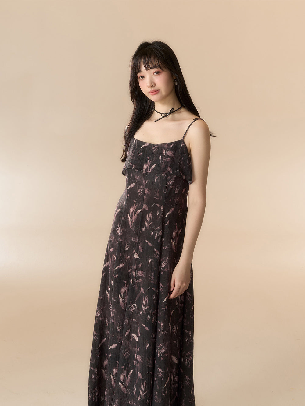 MUKTANK x LOUMUTAKU New Chinese Style Off Shoulder Tie Dye Dress