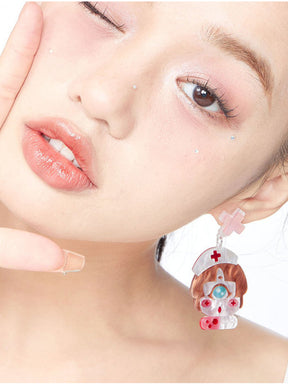 MUKTANK X QUANDO Resin and Silver Earrings