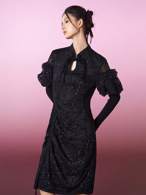 MUKZIN Sequin Embroidery New High-quality Dress Cheongsam