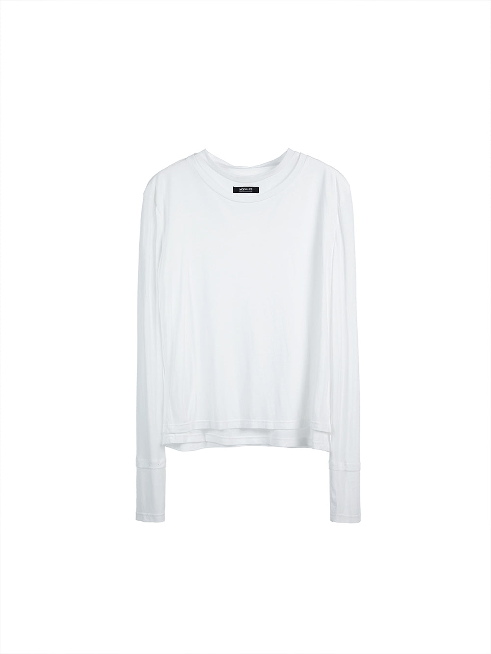 MUKTANK X MODULER Silk-like Faux Two-piece Long Sleeve T-shirt