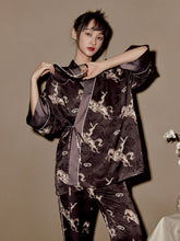 MUKZIN Cizhou Kiln Chinese Traditional Circus Pajama Brown Shirts