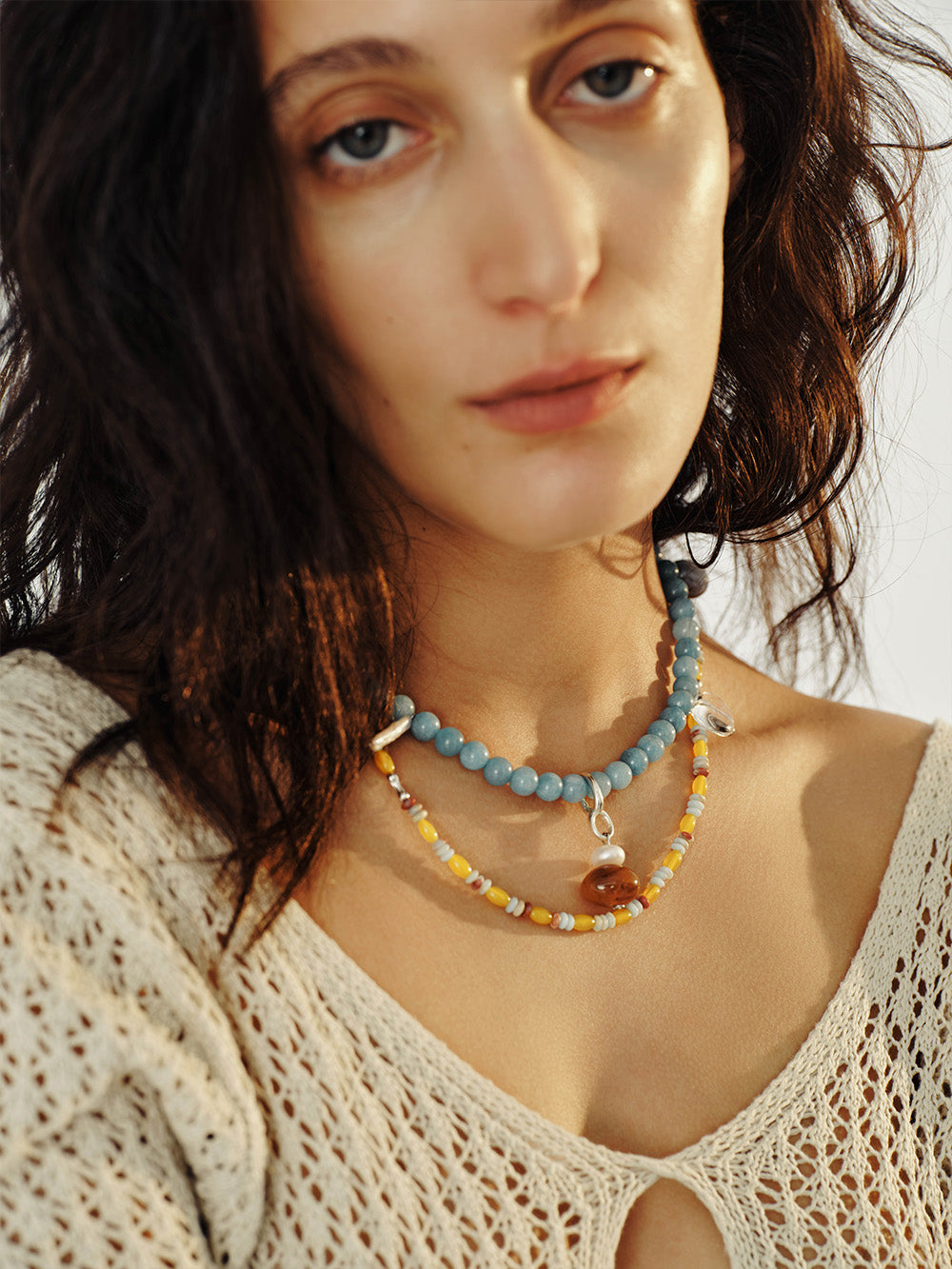 MUKTANK x JUUNNGLE NANAX Moonlake Blue Necklace