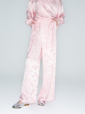 MUKZIN Linglong "Intoxicated by Flowers" - Neo-Chinese Relaxed Wide-Leg Trousers