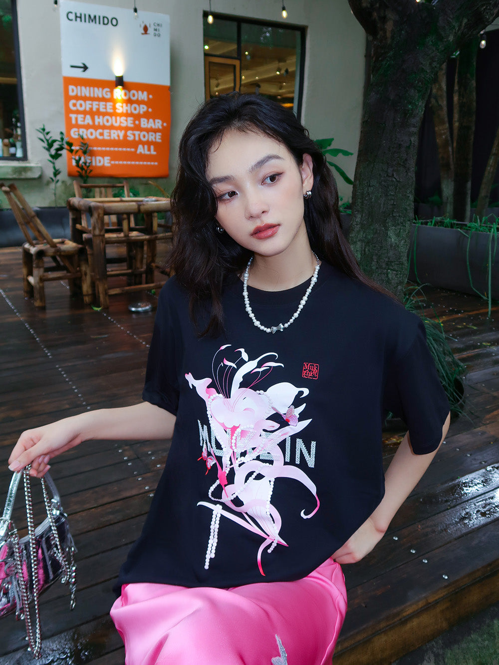 MUKZIN 3-color Loose Print T-shirt