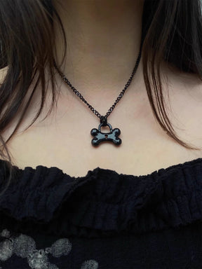 MUKTANK X WHITEHOLE Black Bone Necklace