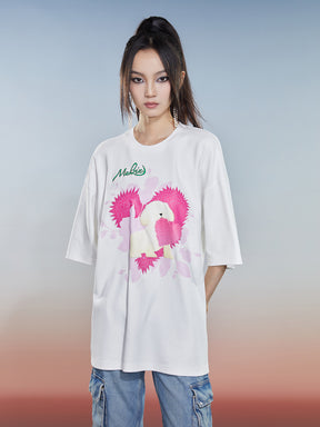 MUKZIN 2-Color Loose Casual Cute Printed T-shirt
