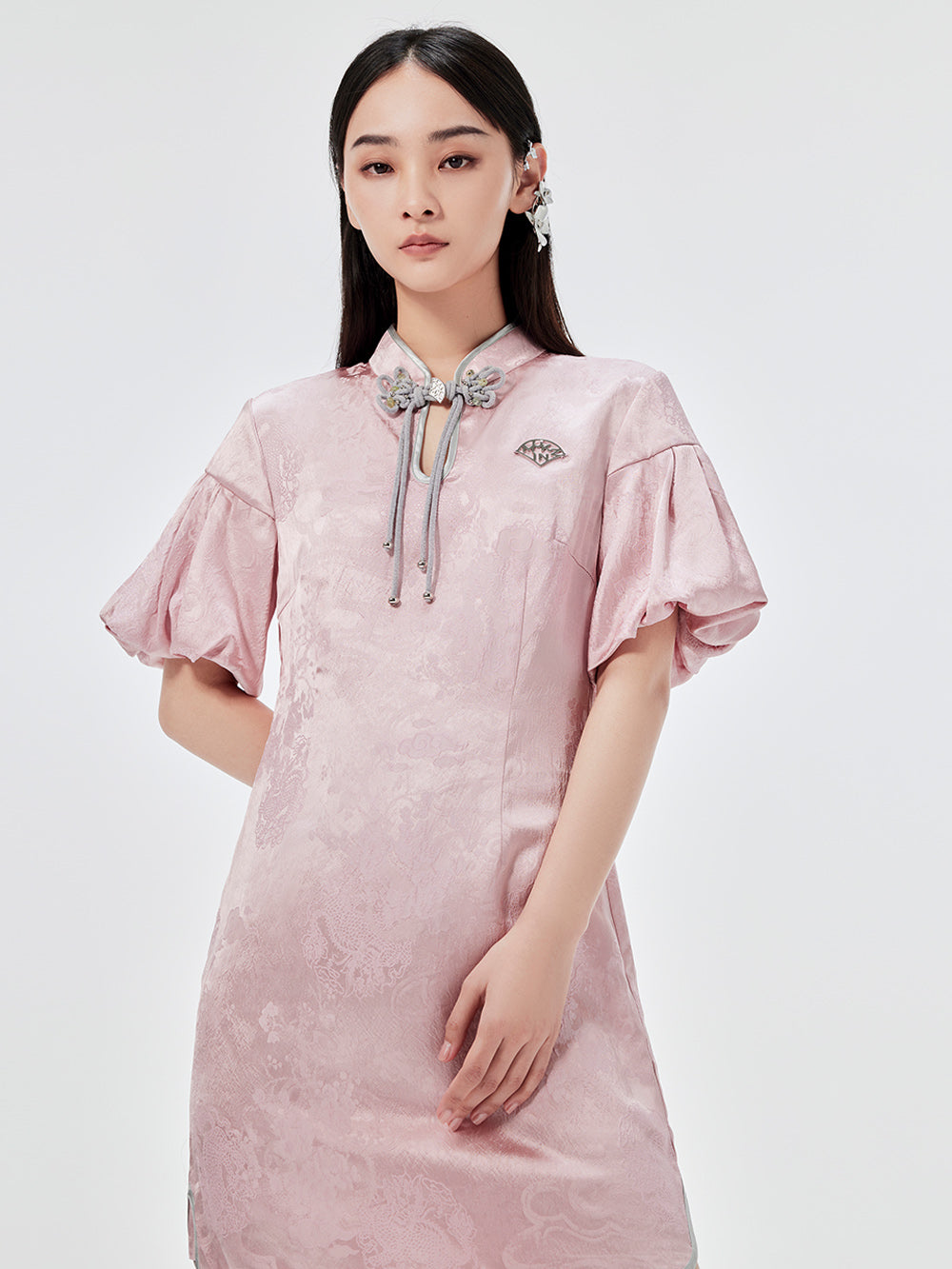 MUKZIN Vintage Jacquard Cheongsam Dress