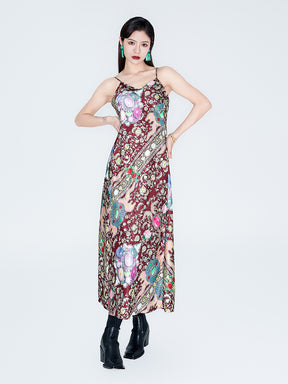 MUKIZN Linglong Printed Sexy Sling Dress