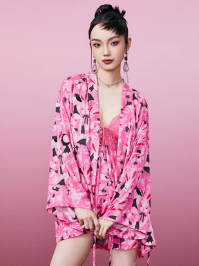MUKZIN Fashionable Cute Pink Pajamas Set+Socks