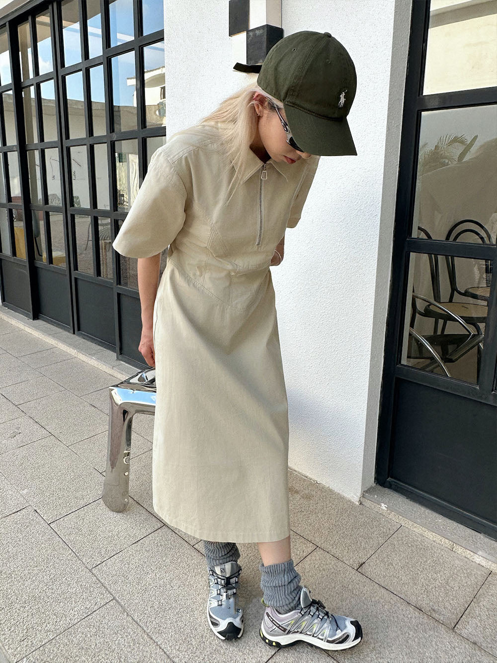 MUKTANK x TWOPLUMGIRLS Waist-Defining One-Piece Dress
