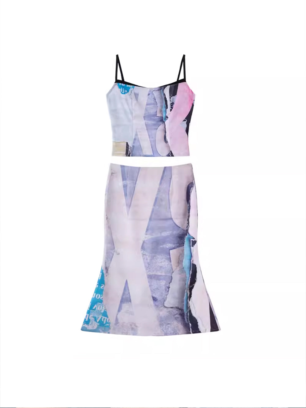 MUKTANK x Damage Asia Tropical Vacation Printed Dress Set (Top+Skirt)