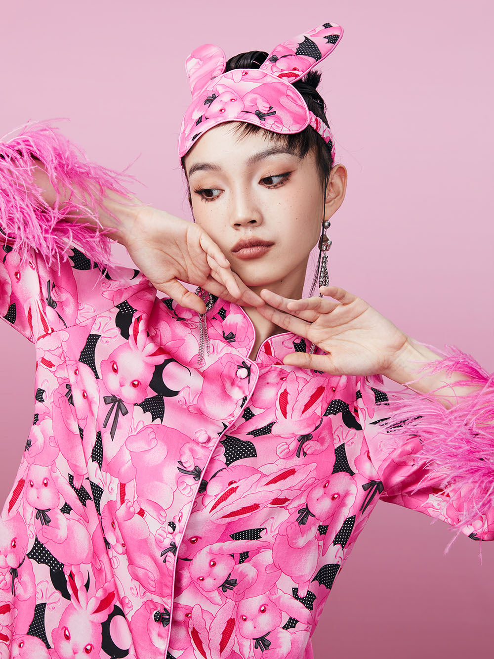 MUKZIN Comfortable Sweet Fashionable High-quality Pajamas Suit Pants Eye Mask