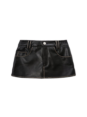 MUKTANK x MODULER Hand-colored Waist Leather Skirt