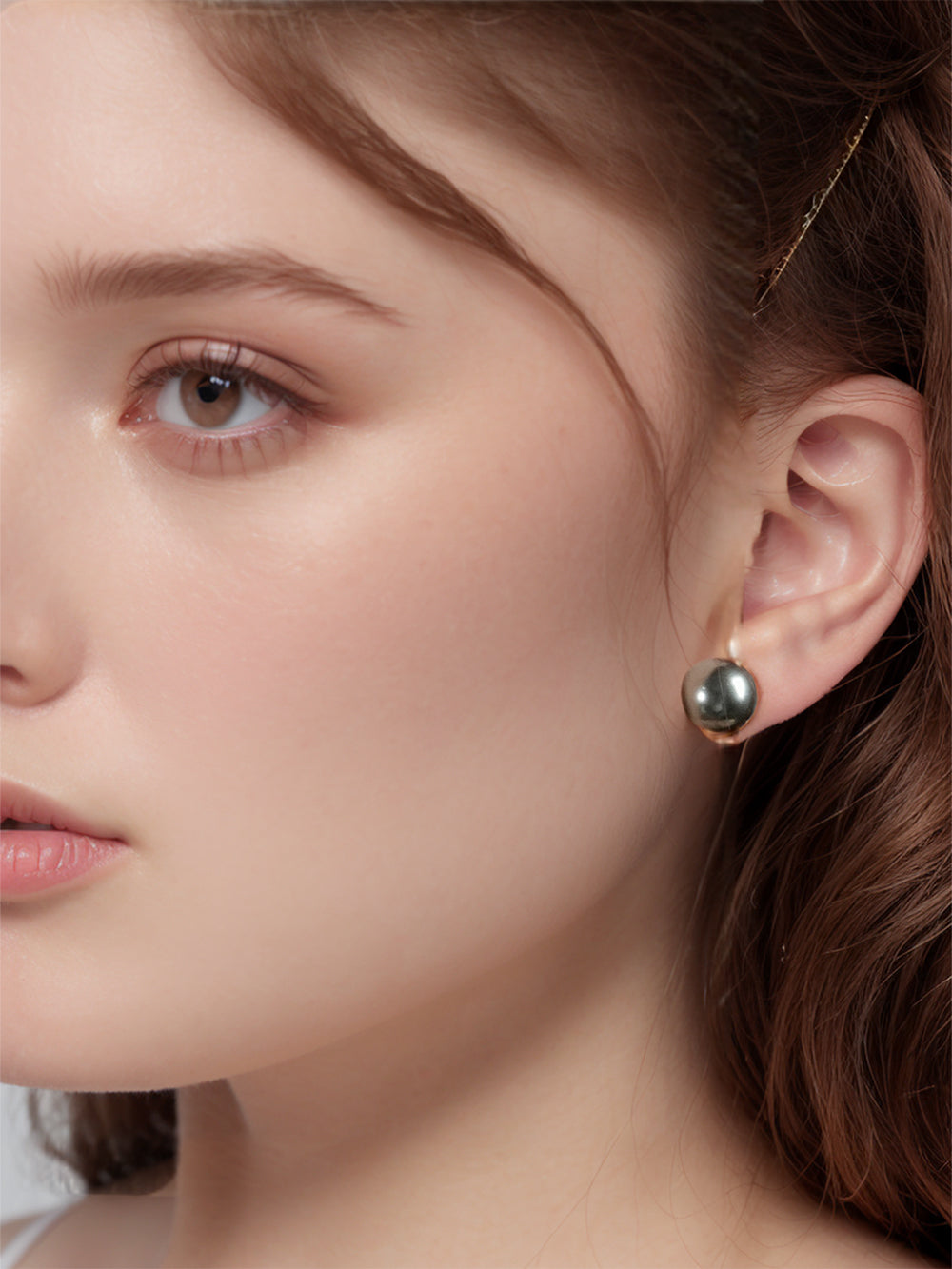 MUKTANK Simple and Versatile Pink and White Earrings