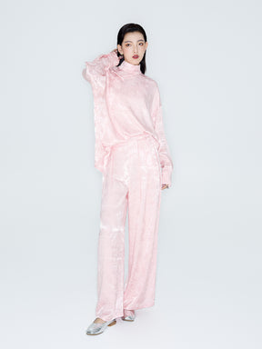 MUKZIN Linglong "Intoxicated by Flowers" - Neo-Chinese Relaxed Wide-Leg Trousers