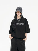 MUKTANK x ARDENCODE Washed Embellished Oversized Cotton T-shirt