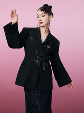MUKZIN Sequined Black High-quality Suit