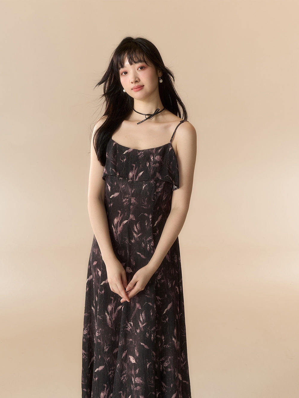 MUKTANK X LOUMUTAKU New Chinese-Style Off-shoulder Tie-dye Dress