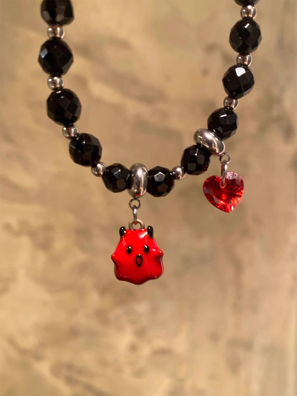MUKTANK X WHITEHOLE Demon Little Ghost Unique Beaded Chain