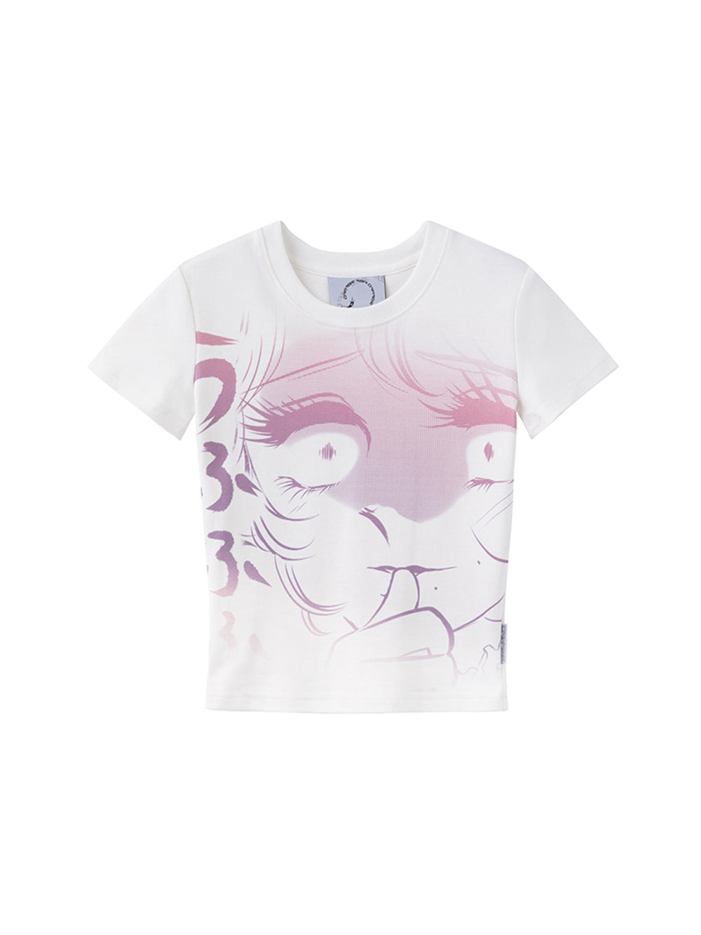 MUKTANK x Damage Asia Fitted T-shirt Featuring A Print of 2D Manga Girl
