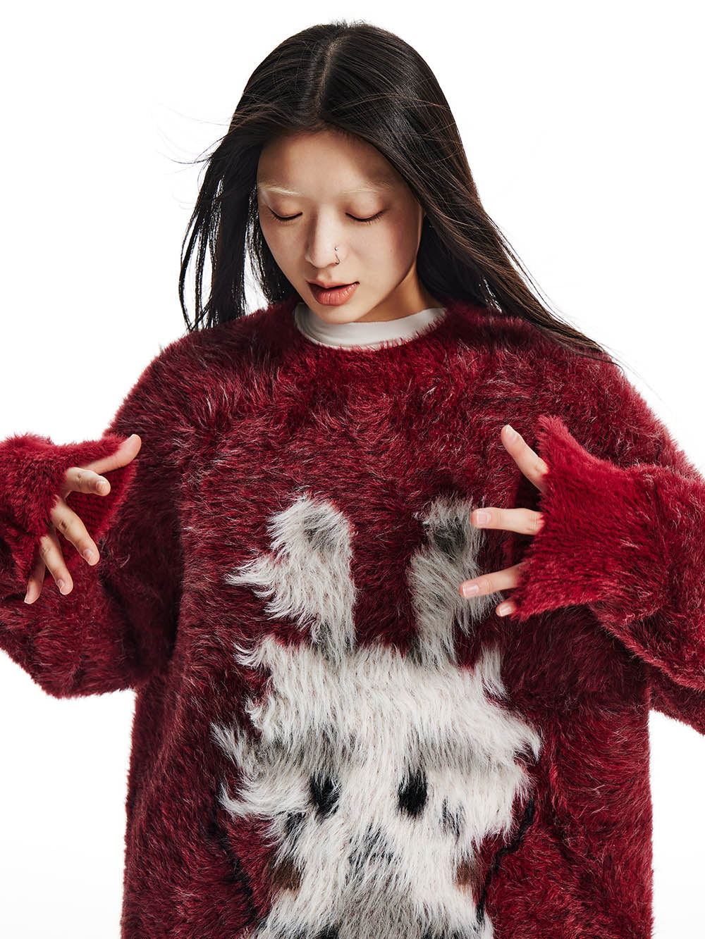 MUKTANK x WESAME LAB New Year Cute Dragon Head Loose Sweater