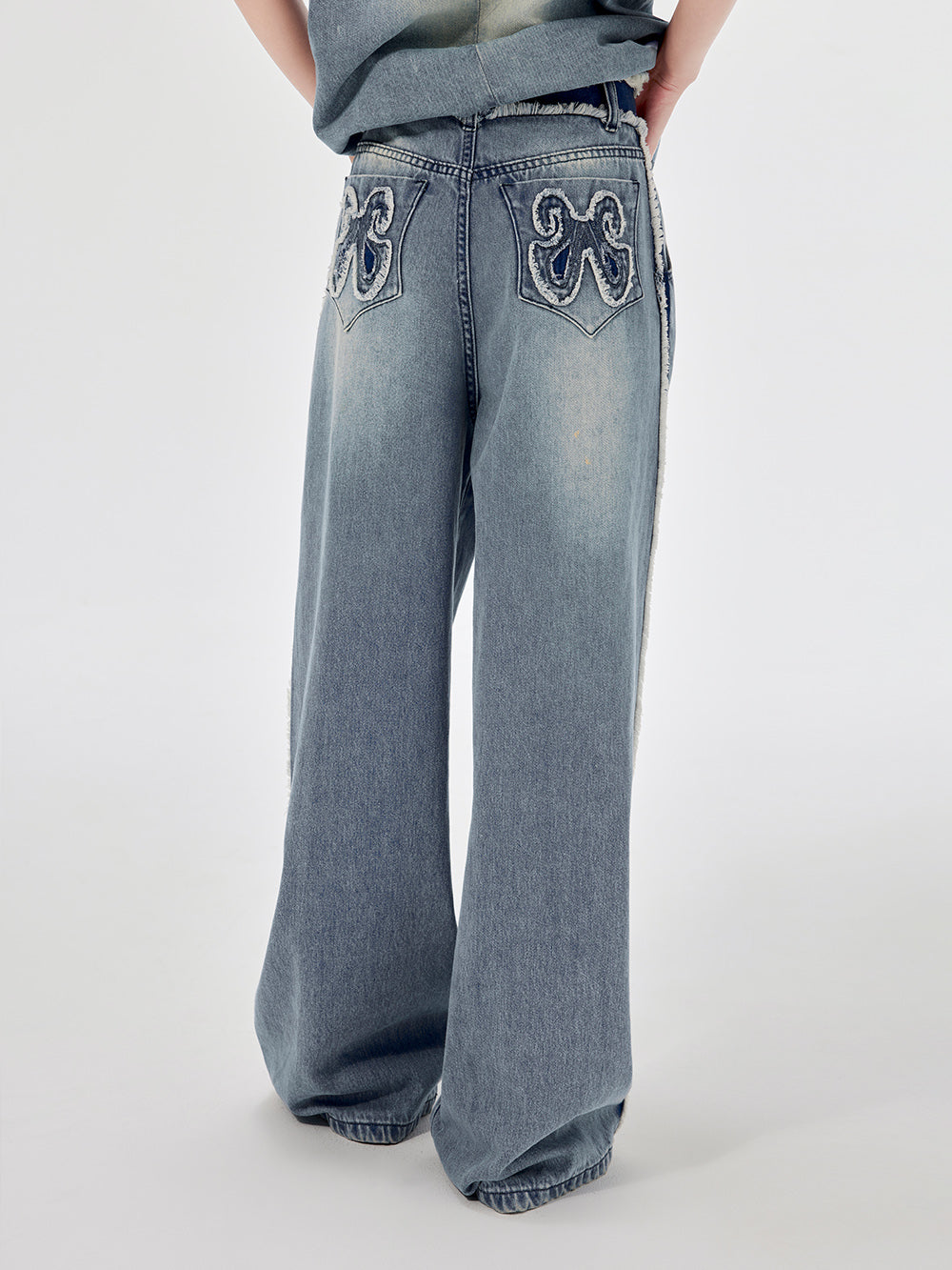 MUKZIN Blue Denim Casual Pant