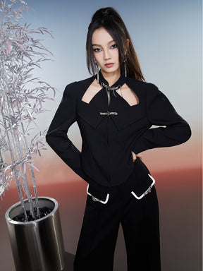 MUKZIN Chinese Style Black Temperament Original Personalized Jacket
