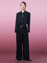 MUKZIN  Straight Wide-leg Pants Look Slim Loose Simple