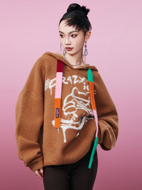 MUKZIN Color Blocking Knited Cap Apaca Sweater