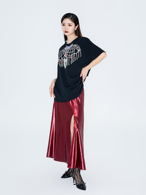 MUKZIN Linglong“Pearl” Vintage Loose Basic T-Shirt