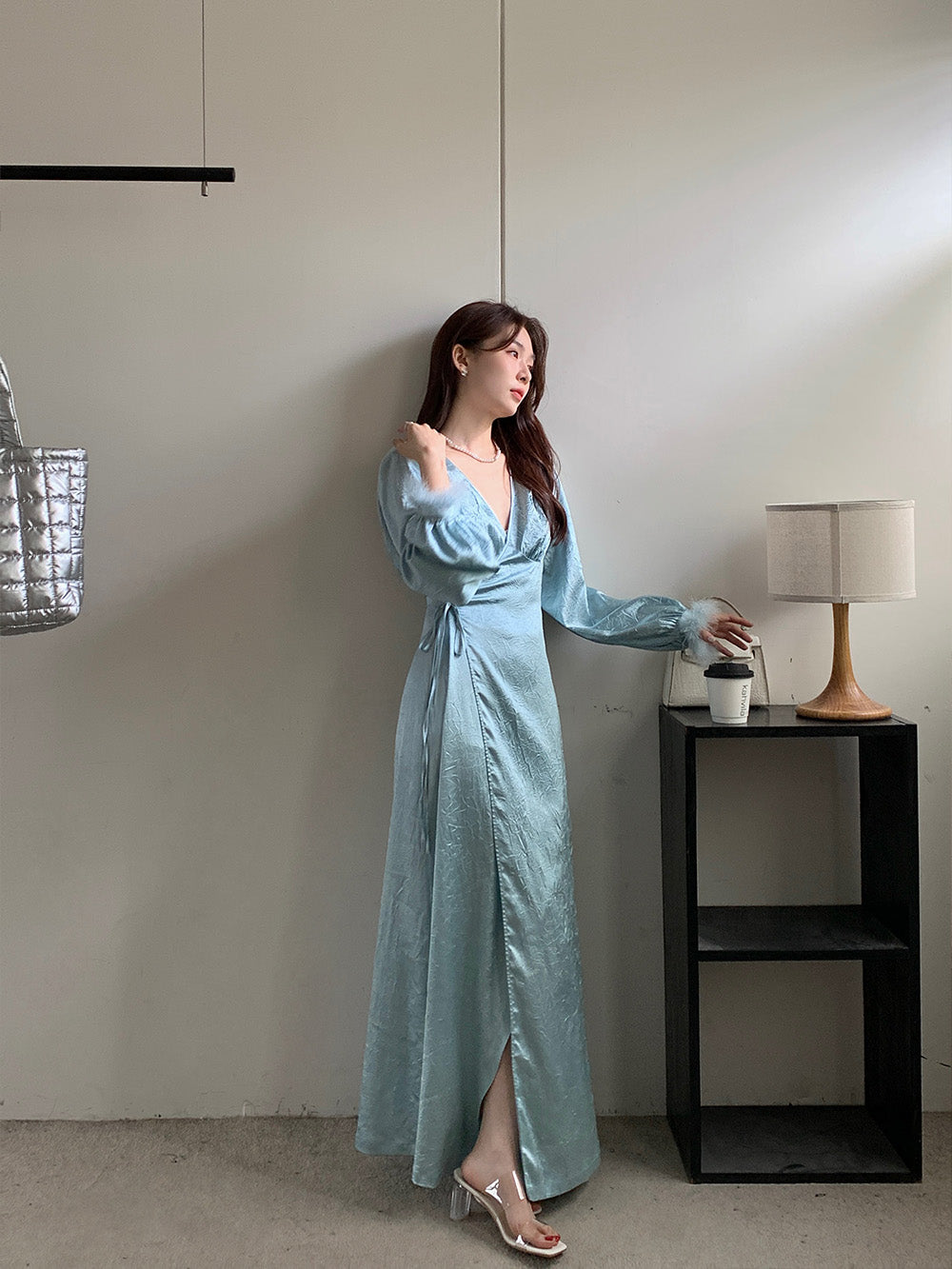 WS Premium Blue Elegant Comfortable Slim Dress