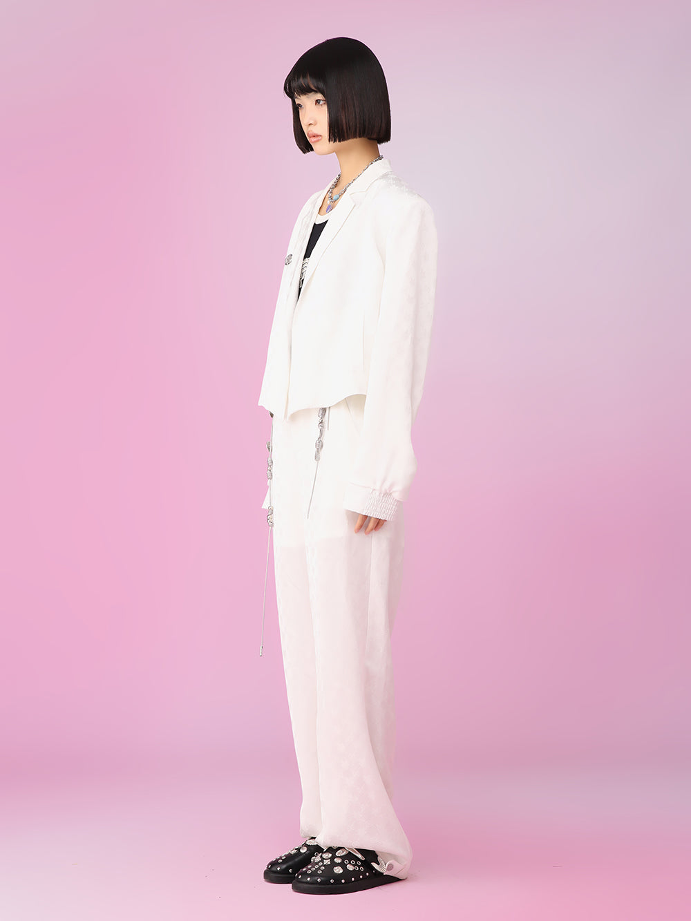 MUKZIN  White Simple Temperament Charming All-Match Suit
