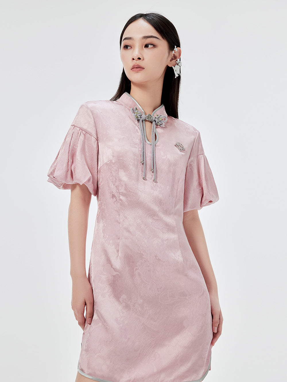 MUKZIN Vintage Jacquard Cheongsam Dress