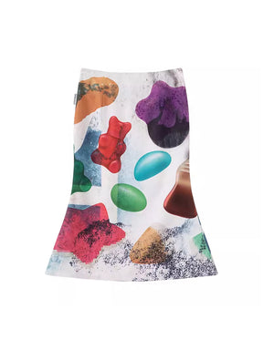 MUKTANK x Damage Asia Bear-shaped Gummy Candy Print Mermaid Skirt