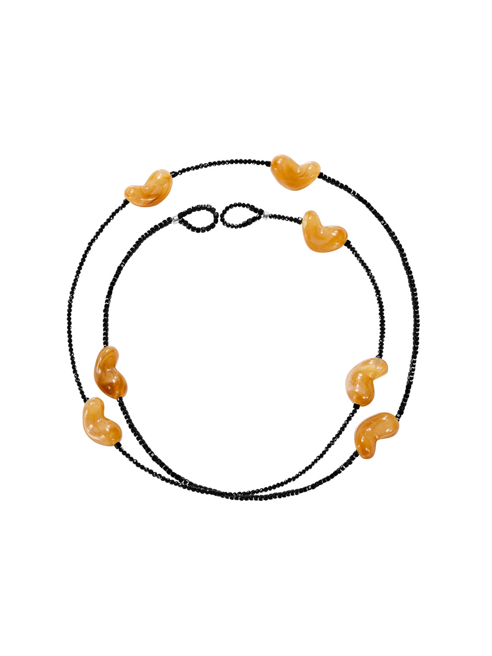 MUKTANK X JUUNNGLE NANAX Caramel Heart Long Necklace