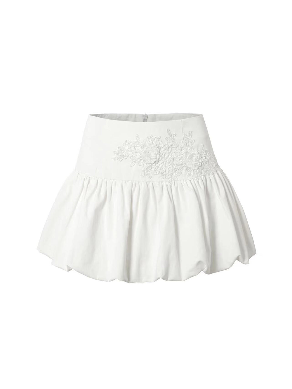 MUKTANK X LOUMUTAKU Girls pleated high waist lace bud skirt