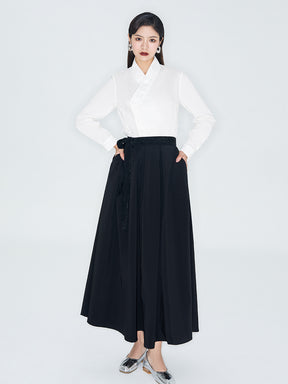 MUKZIN Linglong "Eastern Mystique" - Cheongsam-Inspired Everyday Work Wear Ma Mian Skirt