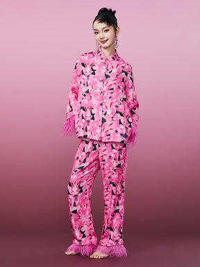 MUKZIN Comfortable Sweet Fashionable High-quality Pajamas Suit Pants Eye Mask