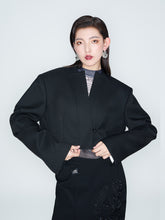 MUKZIN Linglong "Black Orchid" New Chinese-style Short Jacket