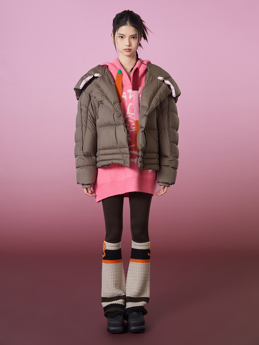 MUKZIN Color Block Fashionable High-quality Outerwear Down Jacket