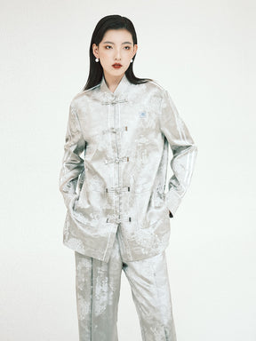 MUKZIN Lilong "thunderclap" Embossed Jacquard Neo-Chinese Style Tang Jacket