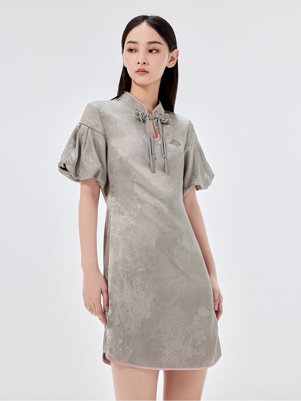 MUKZIN Vintage Jacquard Cheongsam Dress