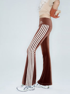 MUKZIN Linglong "Disco" Vintage Velvet Sporty Flared Pants